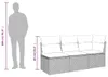 vidaXL Divano da giardino con cuscini 3 posti in polirattan Anteprima dell’immagine prodotto 8