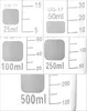 QWORK® Glas Becherglas Set 25ml-500ml, Abgestuftes Produktbild-Vorschau 4