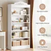 Tribesigns 180 cm libreria curva, libreria moderna con 5 Anteprima dell’immagine prodotto 7