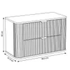 WENA Waschtischunterschrank 80 cm, geriffelte Fronten, Produktbild-Vorschau 10