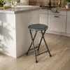 DOCHTMANN Sgabello pieghevole grigio 30x45cm Anteprima dell’immagine prodotto 6