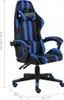 vidaXL Gaming-Stuhl Schwarz und Blau Kunstleder Produktbild-Vorschau 5