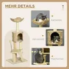 PawHut Katzen Kratzbaum 116 cm Katzenbaum mit Katzenhöhle, Produktbild-Vorschau 6