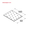 Lochplatte 160 x 60 x 2,00 mm Flachverbinder Holzverbinder Produktbild-Vorschau 2