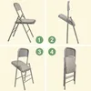 Klappstühle 2er Set,Esszimmerstuhl Stapelstuhl Balkonstuhl Produktbild-Vorschau 4