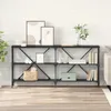 Konsola Czarny Dąb 160 x 30 x 75 cm Materiał drewnopochodny Podgląd zdjęcia produktu 3