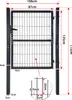 LARS360 120 x 100 cm Gartentür Gartentor Metall Zauntor Produktbild-Vorschau 7