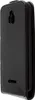 A black flip cover for a smartphone is shown from the side. Podgląd zdjęcia produktu