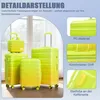 Gepäckset 4-teiliges mit Zahlenschloss, multidirektionale Produktbild-Vorschau 4