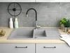 Granitový drez – drez – kuchynský drez – 79 x 50 cm – betón Náhľad obrázku produktu 5