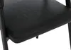 Close-up of a black upholstered chair seat. Náhled obrázku produktu