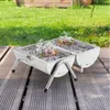 Edelstahl Picknick Grill Tischgrill Klappgrill Produktbild-Vorschau 1