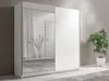 AX LIVING Armoire blanche 200 cm Adelna Armoire avec miroir Voir les images du produit 2