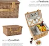 tectake® Picknickkorb Föhr für 4 Personen inkl. 20-teiliges Produktbild-Vorschau 3