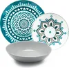 A set of plates and a bowl with mandala patterns. Anteprima dell’immagine prodotto