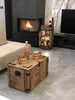 Rustikale Holztruhe auf Rädern 80x47x45 cm. Holztruhe mit Produktbild-Vorschau 5