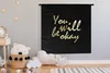MuchoWow® Wandteppich Wandbehang Zitat - Motivation - Gold Produktbild-Vorschau 3