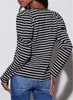 ASKSA Damen T-Shirt Rundhals Langarmshirt Puffaermel Produktbild-Vorschau 5
