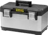 A Stanley Fatmax toolbox is shown against a white background. Voir les images du produit