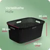 Novaliv 3er-Pack Rattan Wäschekorb mit 4 Griffen 40L Produktbild-Vorschau 6