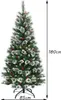 COSTWAY Sapin de Noël artificiel 180cm avec baies rouges, Voir les images du produit 4