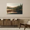 Leinwandbild Nebel über dem See 120x80 Feeby Grün bild für Produktbild-Vorschau 2