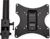 A black metal TV ceiling mount bracket and its mounting plate are shown against a white background. Produktbild-Vorschau
