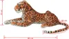 A plush leopard toy lying down, with measurement indicators. Náhled obrázku produktu