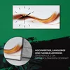 Wandbild Leinwand Bilder Wanduhr Geräuschlos 60x30 Wellen Produktbild-Vorschau 5