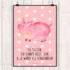 Mr. & Mrs. Panda Bild Einhorn Schwein DIN A2 - Rot Pastell Produktbild-Vorschau 2