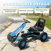 AIYAPLAY Gokart Tretauto mit Handbremse verstellbar Sitz Produktbild-Vorschau 7