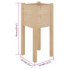 vidaXL Fioriera 31x31x70 cm in legno di pino massiccio Anteprima dell’immagine prodotto 7