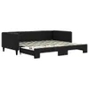 vidaXL Tagesbett Ausziehbar Schwarz 100x200 cm Stoff Produktbild-Vorschau 1