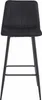 Tabouret De Bar - Leobert - Pozza - Velours Noir/Pieds Voir les images du produit 3