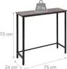 Stolik konsolowy Relaxdays, wys. x szer. x gł.: 75 x 75 x Podgląd zdjęcia produktu 4