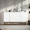 UnboxG Sideboard 120x30x80 cm Weiß, 4 Türen Schrank, Produktbild-Vorschau 2