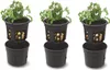 Three potato planting pots with potatoes visible inside, set against a white background. Produktbild-Vorschau
