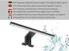 A black LED light fixture is shown with water splashing around it, implying water resistance. Text in multiple languages explains the IP44 rating. Produktbild-Vorschau