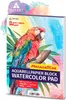 A product shot of a watercolor paper pad with a parrot illustration on the packaging. Podgląd zdjęcia produktu