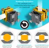 Product display showing a mounting bracket and compatibility diagrams for different railing shapes. Produktbild-Vorschau