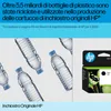 Marketing image showing recycled plastic bottles and an HP ink cartridge. Podgląd zdjęcia produktu