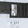 vidaXL Küchen-Hängeschrank mit Glastür Kalmar Schwarz Produktbild-Vorschau 3