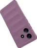 A purple phone case with a ribbed texture and a camera cutout. Produktbild-Vorschau