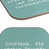 Mr. & Mrs. Panda Untersetzer für Gläser Spruch Cousine Produktbild-Vorschau 5