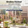 Mica Decorations Parasol Bloem - 220x220x238 cm - Polyester Voir les images du produit 9