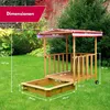 Coemo Spielhaus mit Sandkasten Sonnendach Spiel-Veranda Produktbild-Vorschau 4