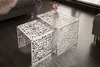 Stylischer Couchtisch ABSTRACT 2er Set silber im Gap Design Produktbild-Vorschau 2