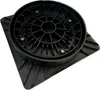 A black plastic cover with a square base and a circular top, showing internal structural supports. Náhľad obrázku produktu