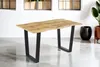 Esstisch Baumkante Holz Wildeiche-Optik 140 x 80 V-Gestell Produktbild-Vorschau 2