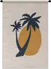 MuchoWow® Wandteppich Wandbehang Palme - Sonne - Pastell Produktbild-Vorschau 1